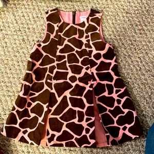 VINTAGE GYMBOREE GIRAFFE CLUB CUT CORD JUMPER DRESS 2T EUC